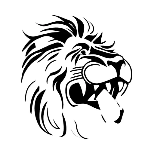 A Lion With A Football In The Mouth