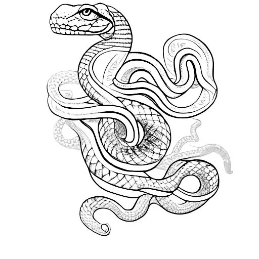 A Snake With Egiptian Symbols