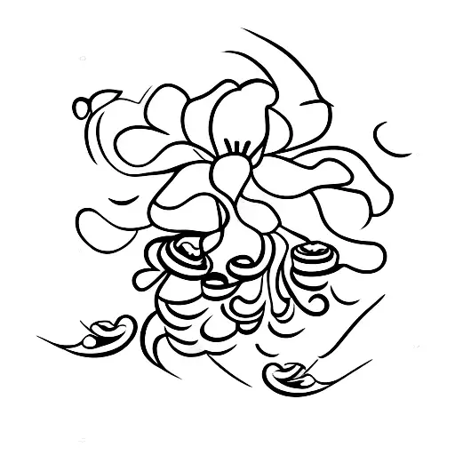 A Minimalist Tattoo Of A Steaming Cup Of Coffee With A Delicate Flower Design