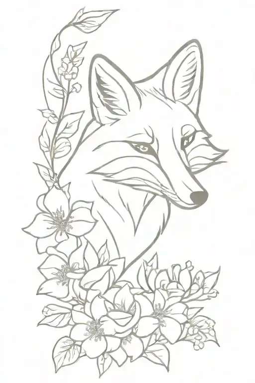 Fox In Flowers