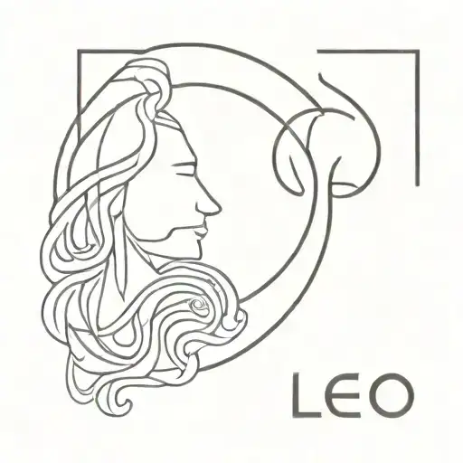 Leo Zodiac Sign Intertwined With Gay Man With Semicolon