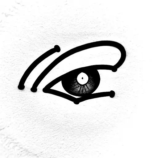 Wooden Eye With The Trunk Of An Oak Tree Connected To It In The Middle Of The Eye