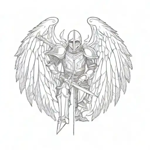 A Knight With Wings And A Sword