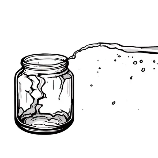 Broken Alabaster Jar Pouring