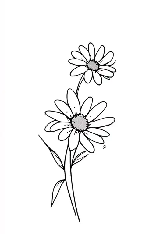 Two Daisy Flower
