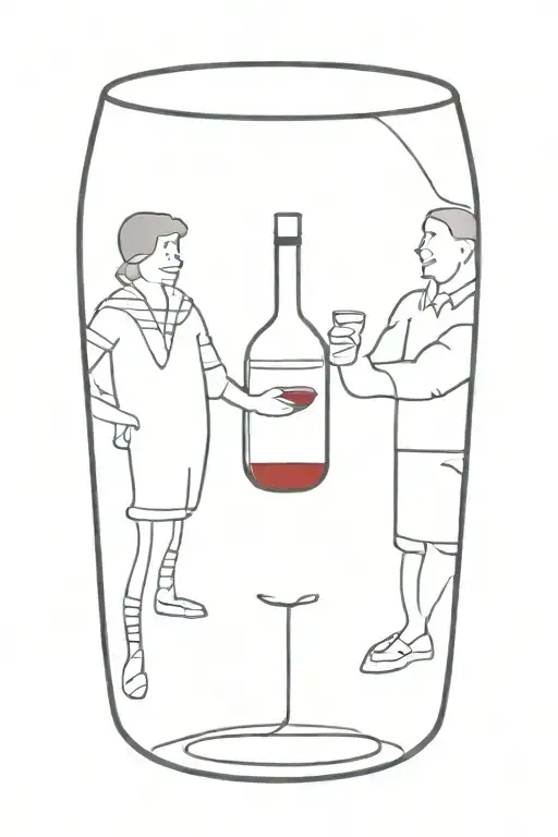 Red Wine With Friends And Rugby