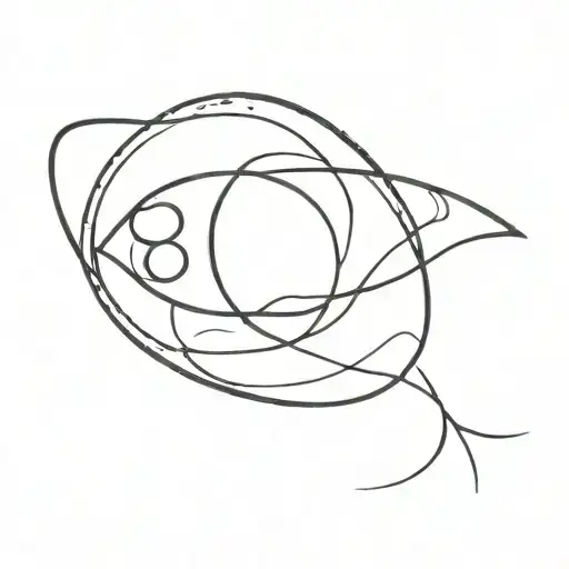 Moon And Infinity Symbol Intertwined