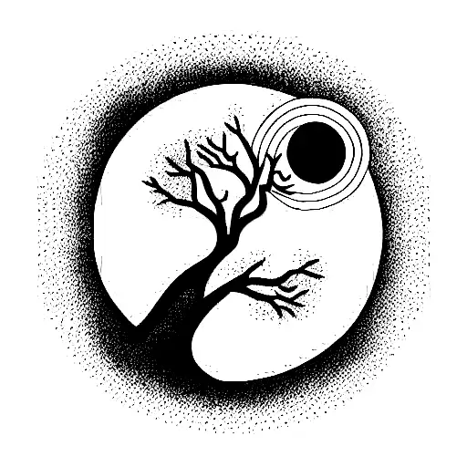 Tree Of Life With Yin Yang