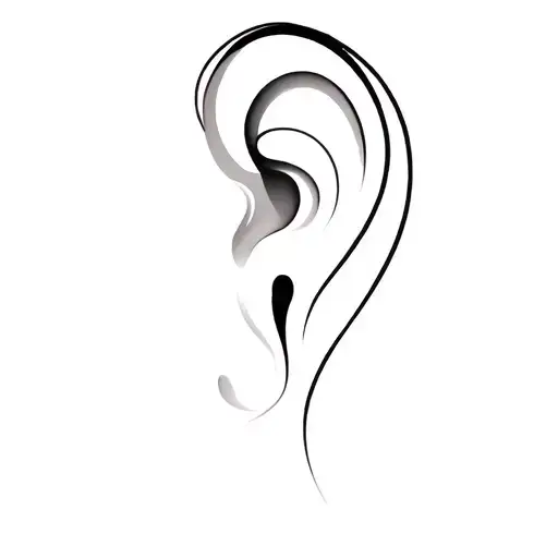 Lines In The Ear Black