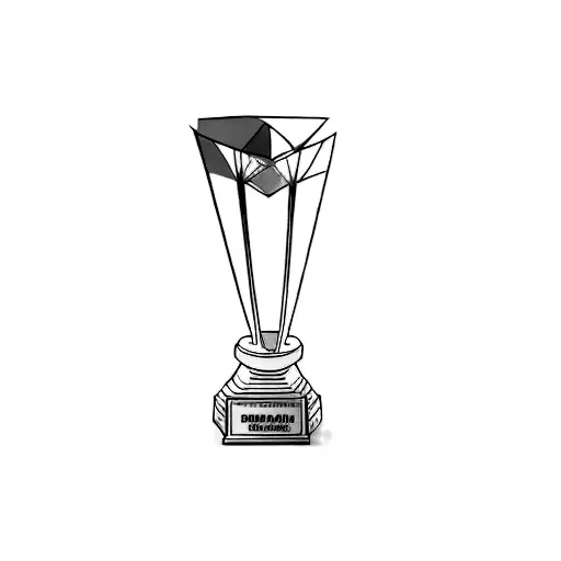 A Trophy On A Black Background