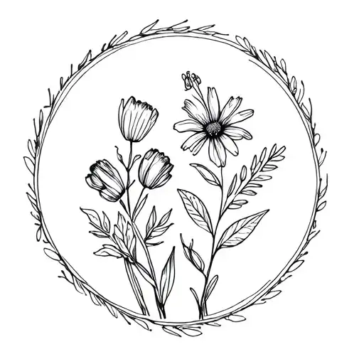 July And October Birth Flower Bouquet