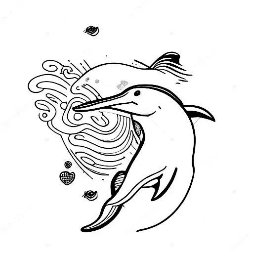 Dolphin And A Hummingbird