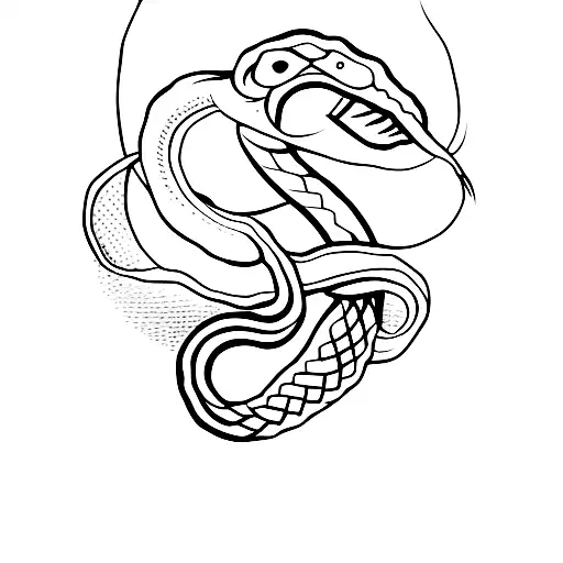 A Minimalist Tattoo Of A Snake Wrapped Around A Wine Glass