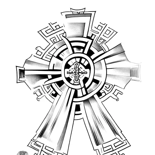 German Cross In Chinese Design