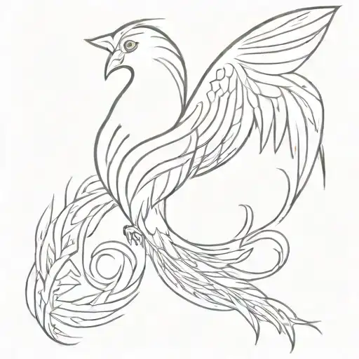 Phoenix With A Big Tail