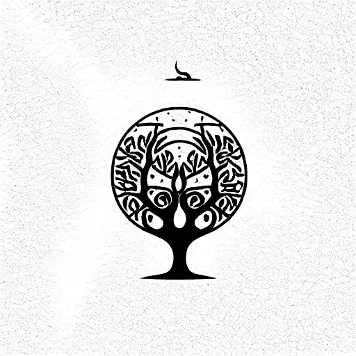 Tree Of Life With Father And Son