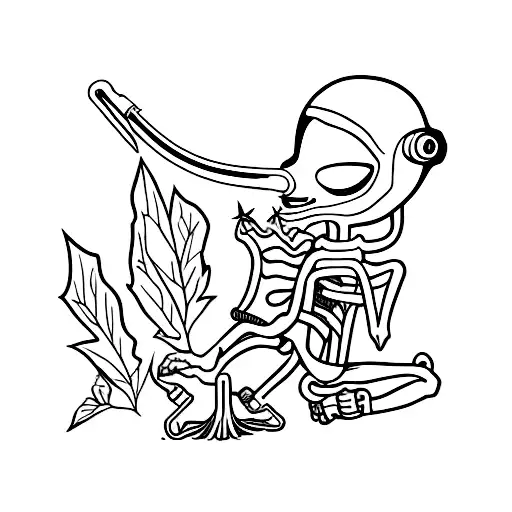 Alien Smoking Weed