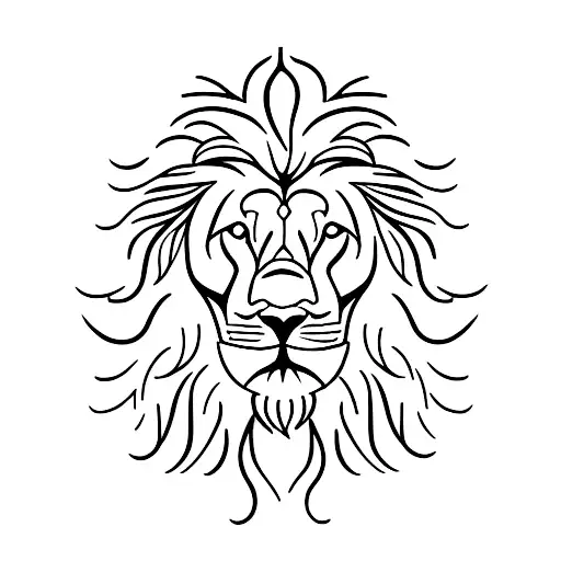 Lion Black Work