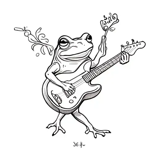 A Frog Playing A Guitar
