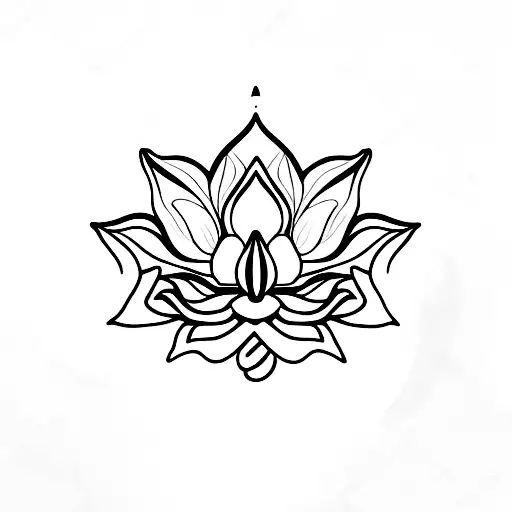 Lotus Flower With A Ring Around It