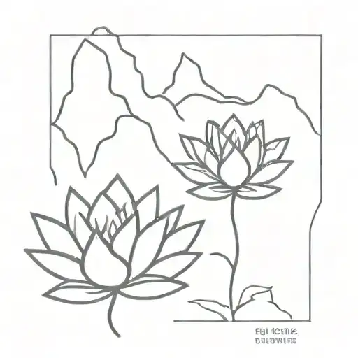Berg Und Lotus Flower