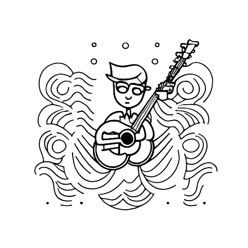 A Young Man Playing An Acoustic Guitar