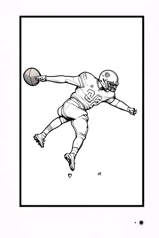 Football Player Kicking