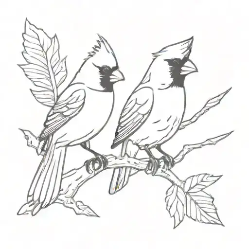 Comedy Tragedy Cardinal Bird