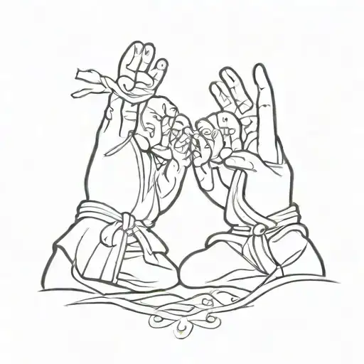 Herz Karate Father Holding Hands