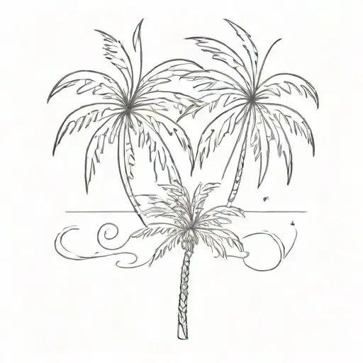Fireworks As Palm Tree