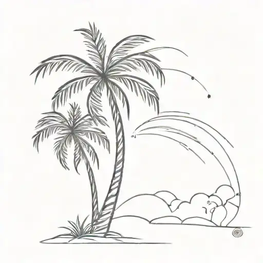 Palm Tree As Fireworks Shaped Like