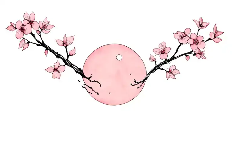 Sun And Moon Cherry Blossom
