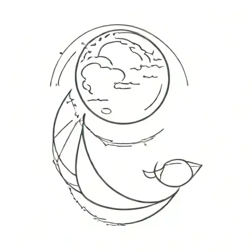 Half Moon Half Sun Minimalist