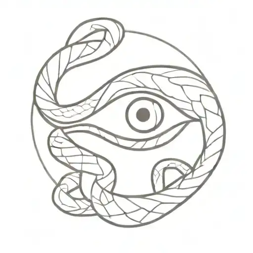 Snake Wrapped Around An Eye
