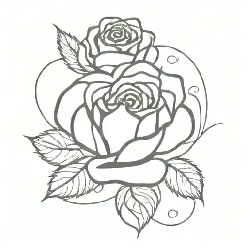 Rose And Heart Surrounded