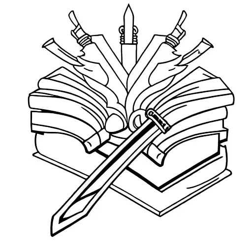 Sword Through Book