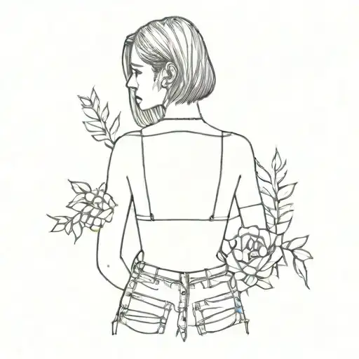 Aesthetic Tatoo On Back For Bffs