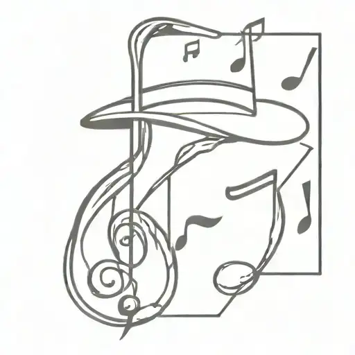 Music Notes And Hat