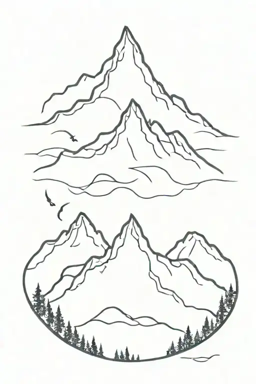 Mountain Silhouette Standing