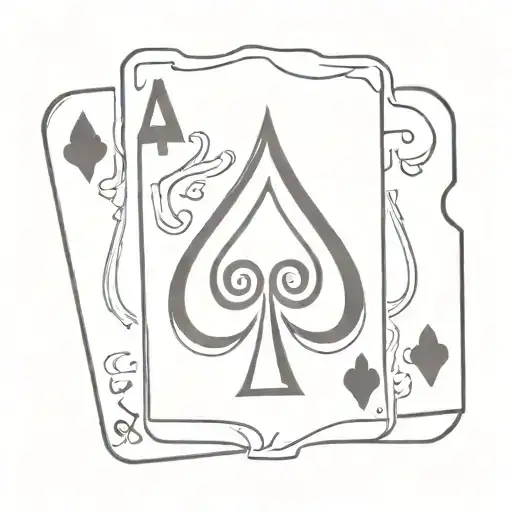 Burning Ace Of Spades Playing Card