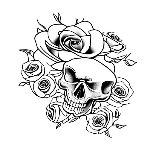 Skull And Roses
