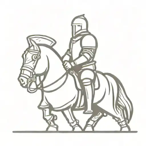 Knight Holding A Gallon Of Water