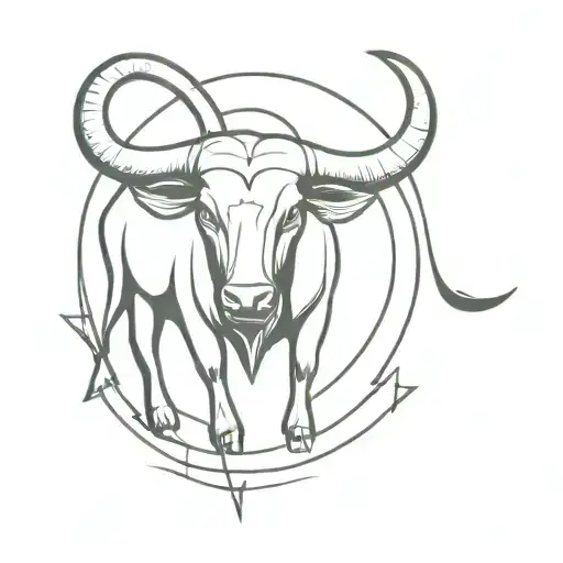 Bull With Ankh Symbol Between Its Horns