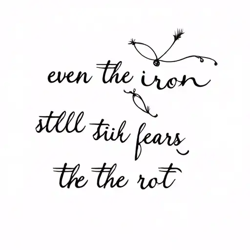 Quote Saying Even The Iron Still Fears The Rot