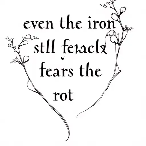 Quote Saying Even The Iron Still Fears The Rot