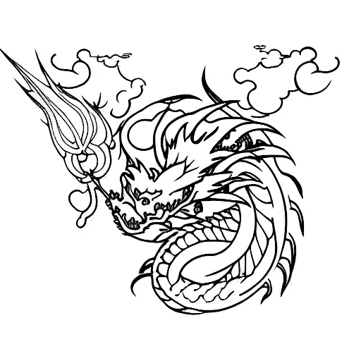 Dragon Line Art