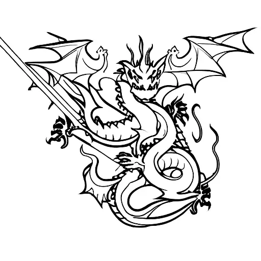 Dragon Line Art