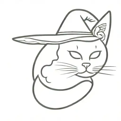 Cat With Witch Hat