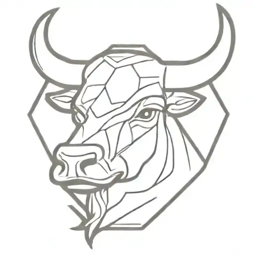 A Stylized Military Dog Tag Design With A Silhouette Of A Bull