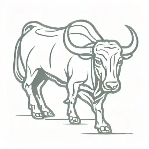 Military Dog Tag Design With A Silhouette Of A Bull